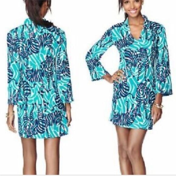LILLY PULITZER | Devina Shift Dress in I’m Game Zebra Print Women’s Size 2 - Picture 1 of 15